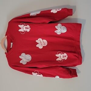 Disney Minnie Mouse Red Sweatshirt GUC